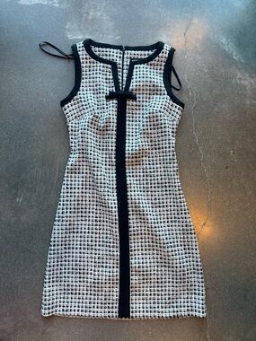 Karl Lagerfeld Black and White Sheath Dress